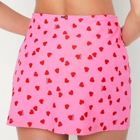 VICTORIA'S SECRET PINK Swim Mini Skirt Dreamy Pink Heart💖 😍 XL - Picture 2 of 5